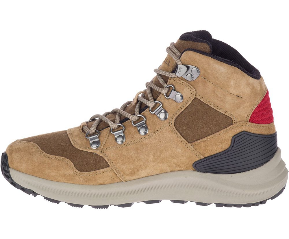 Kozaki Merrell Damskie Brązowe - Ontario 85 Wool Mid Waterproof - 871930-PMR